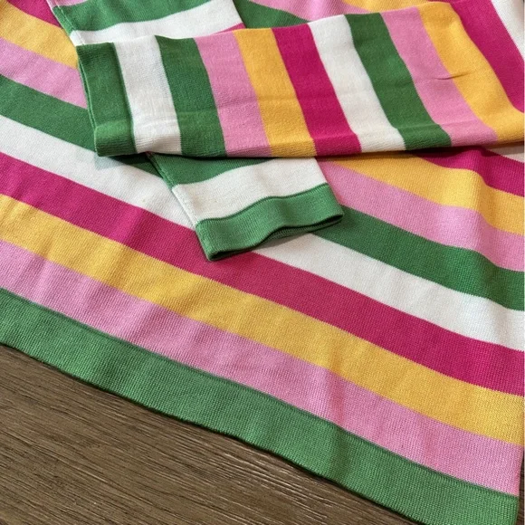 Fairway & Greene Women’s Striped V-Neck Sweater Size Medium - Picture 3 of 8